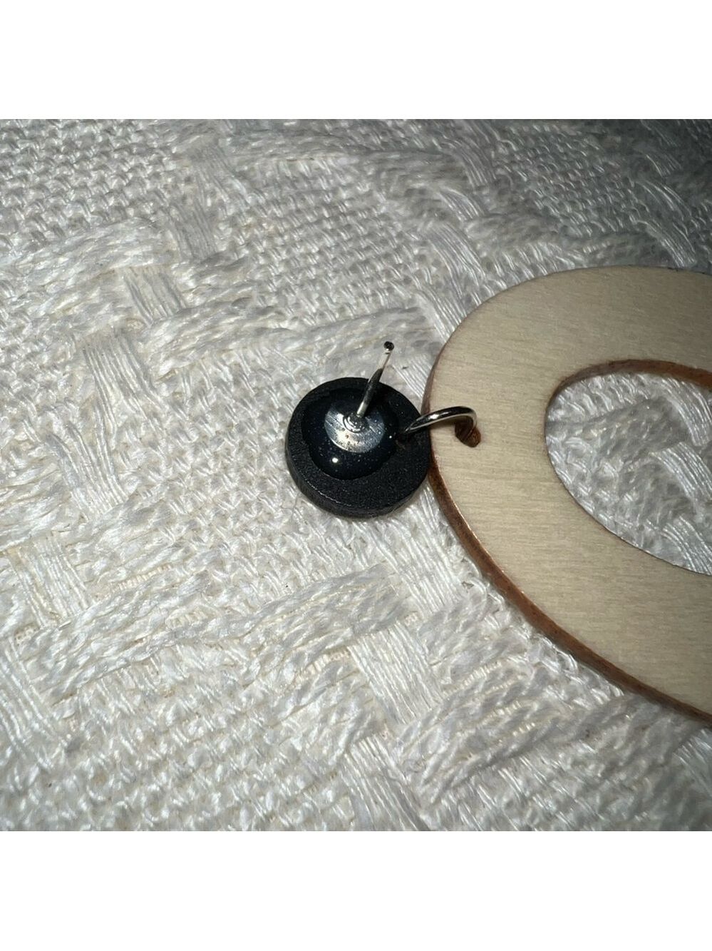 Leopard Print Wood Earrings Open Oval Lightweight Statement - Picture 6 of 6